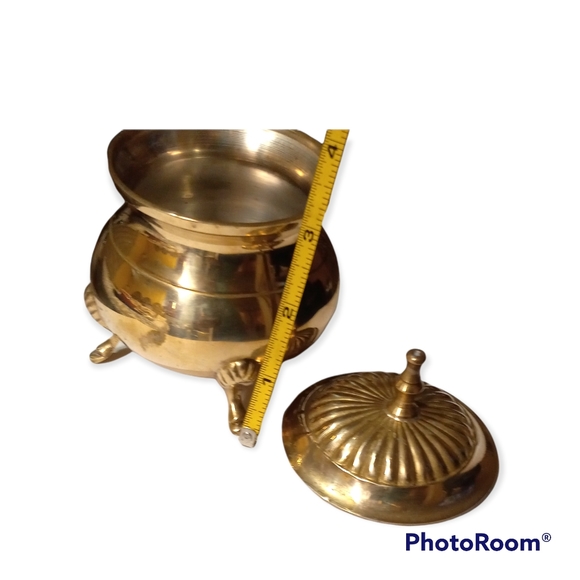 Vintage Silver Brass Jar/India - Picture 4 of 7